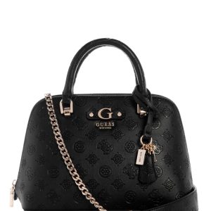 Guess Sac Bandoulière Dita Dome Satchel Black Logo PD760205