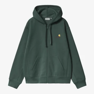 Carhartt Wip HOODED AMERICAN SCRIPT JACKET Kale Green