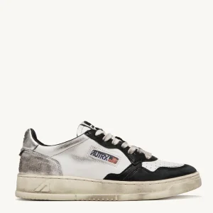 Autry SUPER VINTAGE LOW Blanc Noir et Argent