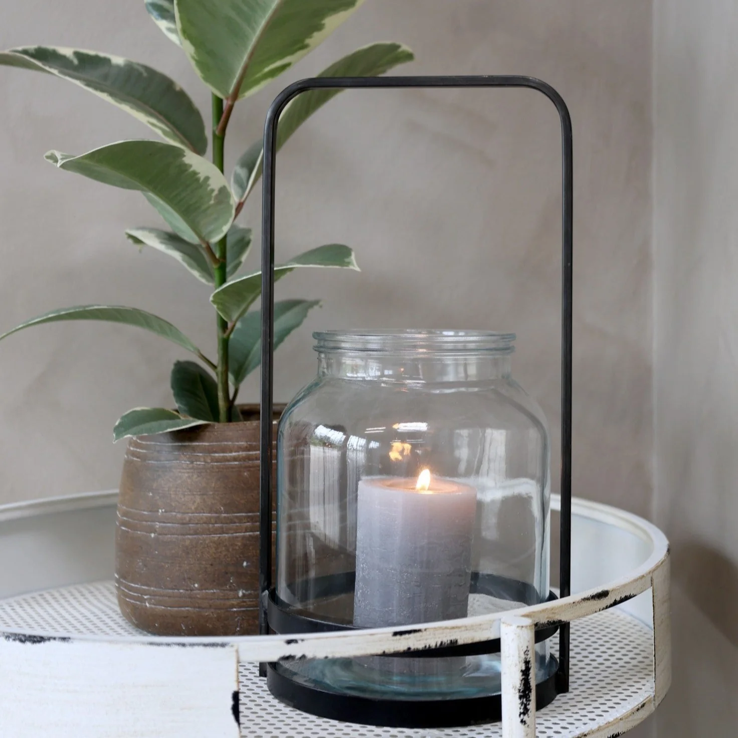 Grande lanterne avec poignée