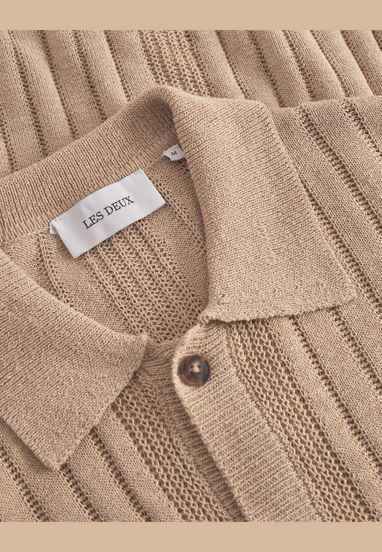 Les Deux Floyd Linen Knitted SS Shirt Irish Cream – Image 4