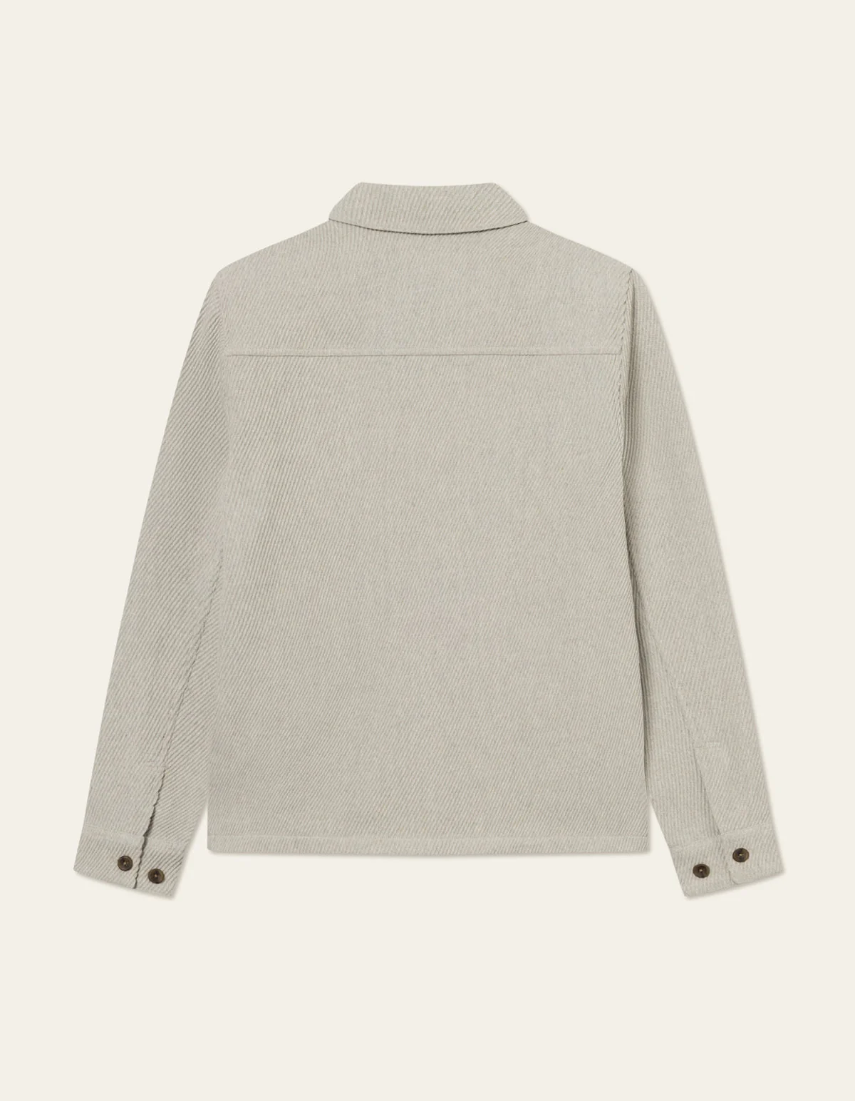 Les Deux Hamilton Twill Wool Overshirt Snow Melange – Image 3