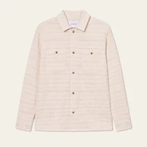 Les Deux Jonas Strctrd Stripe Overshirt Yvory