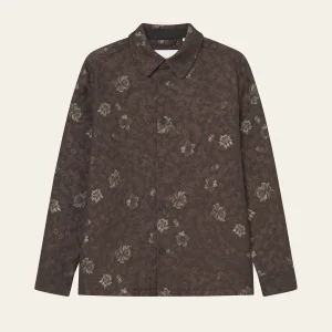 Les Deux Kaleb Flower Jacquard Overshirt Monk's Robe