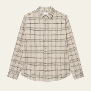 Les Deux Kash Check Overshirt Light Sand