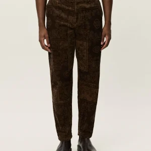 Les Deux Kody AOP Corduroy Pant Teak Brown
