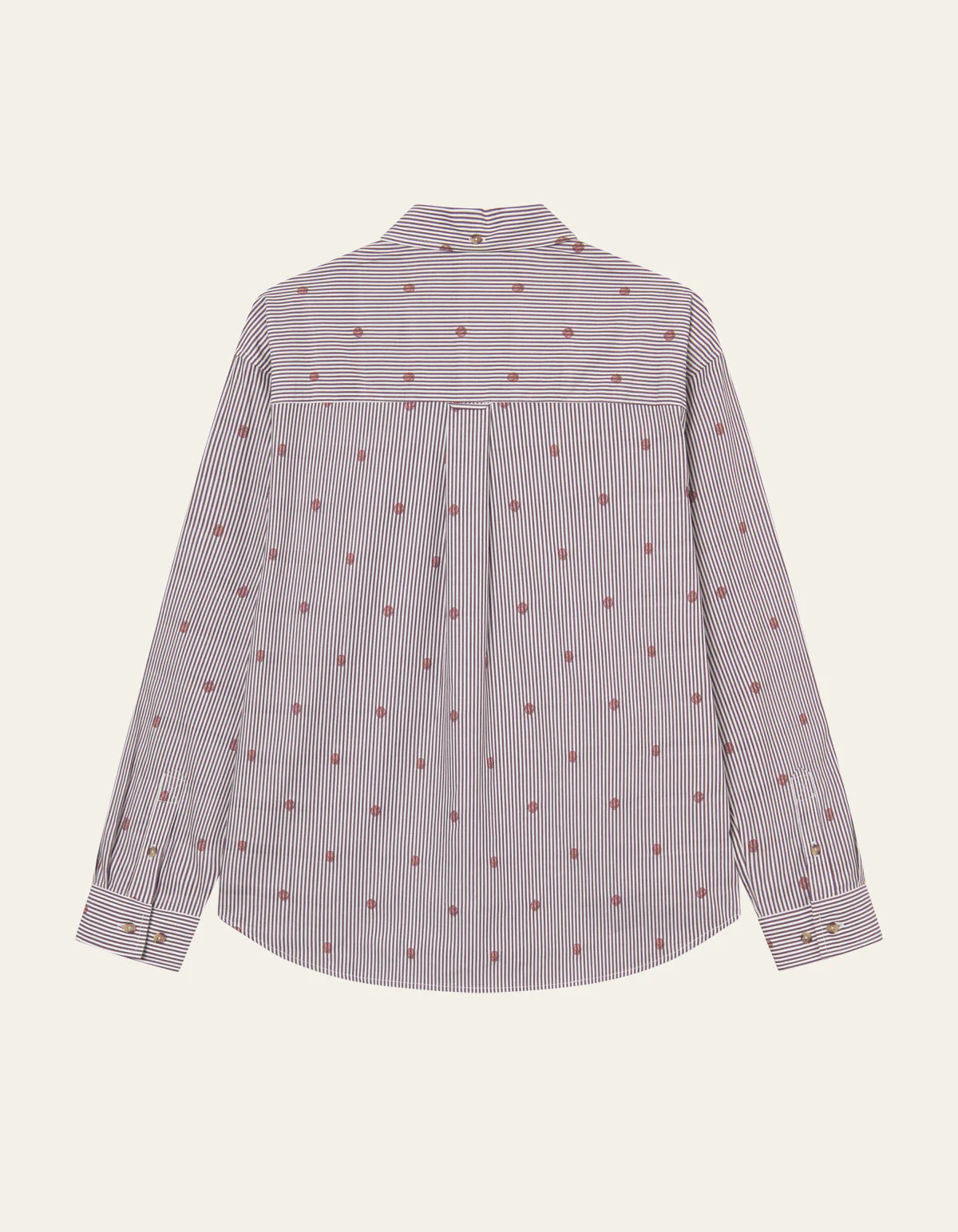 Les Deux Kolton Stripe Basket AOE Shirt Fired Brick Red – Image 3