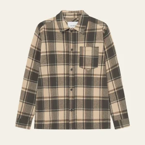 Les Deux Loan Check Twill Overshirt Irish cream