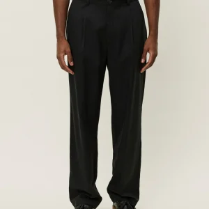 Les Deux Randall Pleated Twill Suit Pants Black