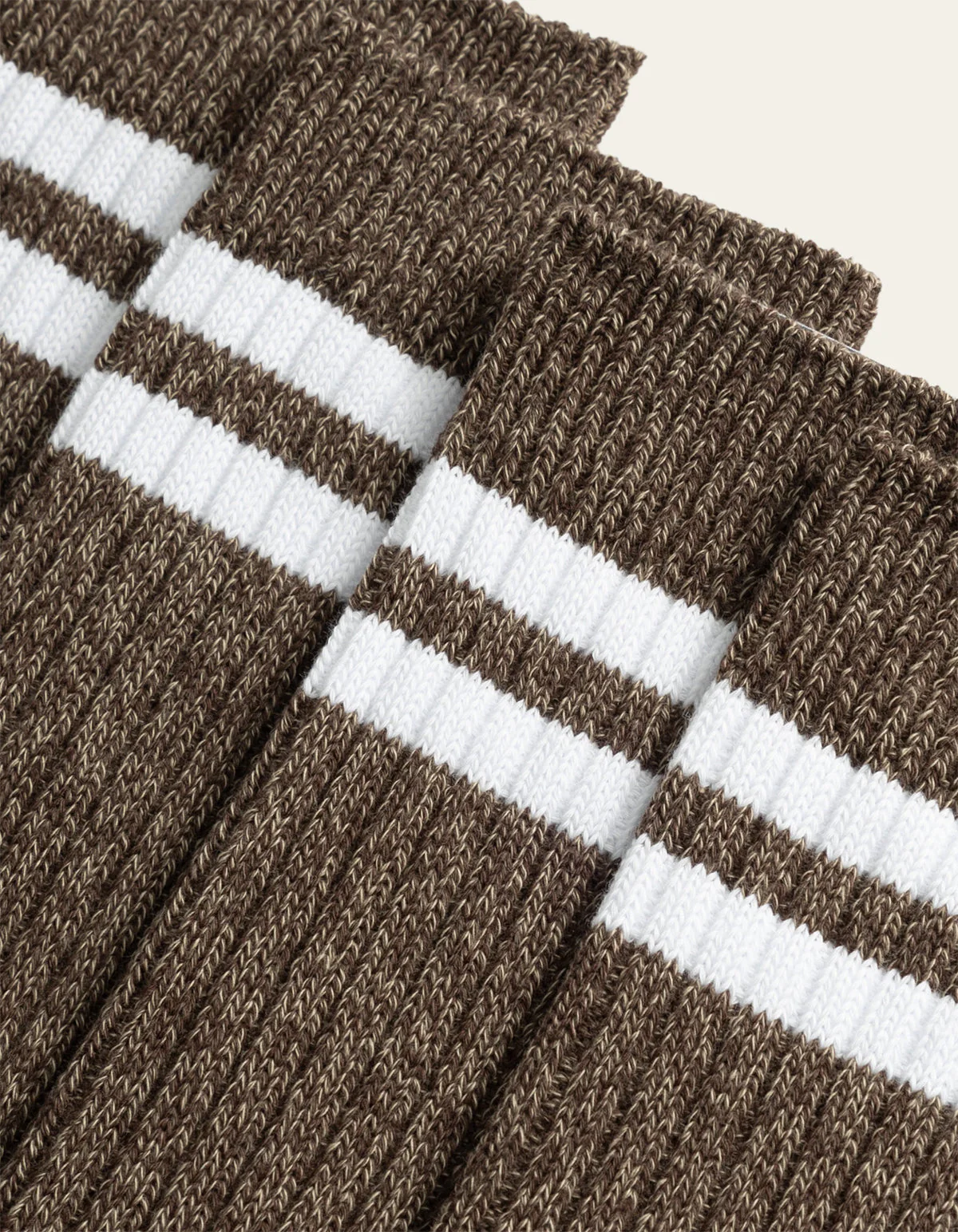 Les Deux Striped Melange Socks Slate Brown – Image 4