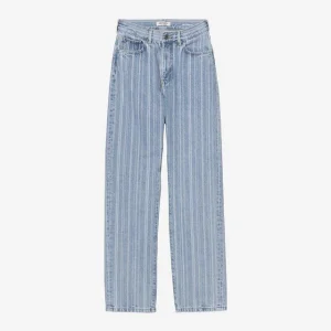 Pantalon Carhartt Wip W RYLAN PANT Rylan Stripe Blue Stone bleached