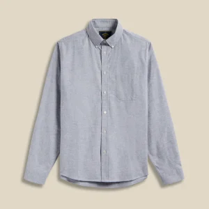 Portuguese Flannel BRUSHED OXFORD L/S SHIRT Blue