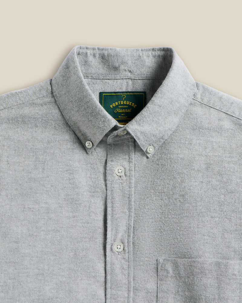Portuguese Flannel BRUSHED OXFORD L/S SHIRT Green – Image 3