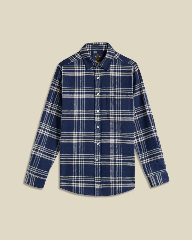 Portuguese Flannel FRONT L/S SHIRT Navy – Image 2
