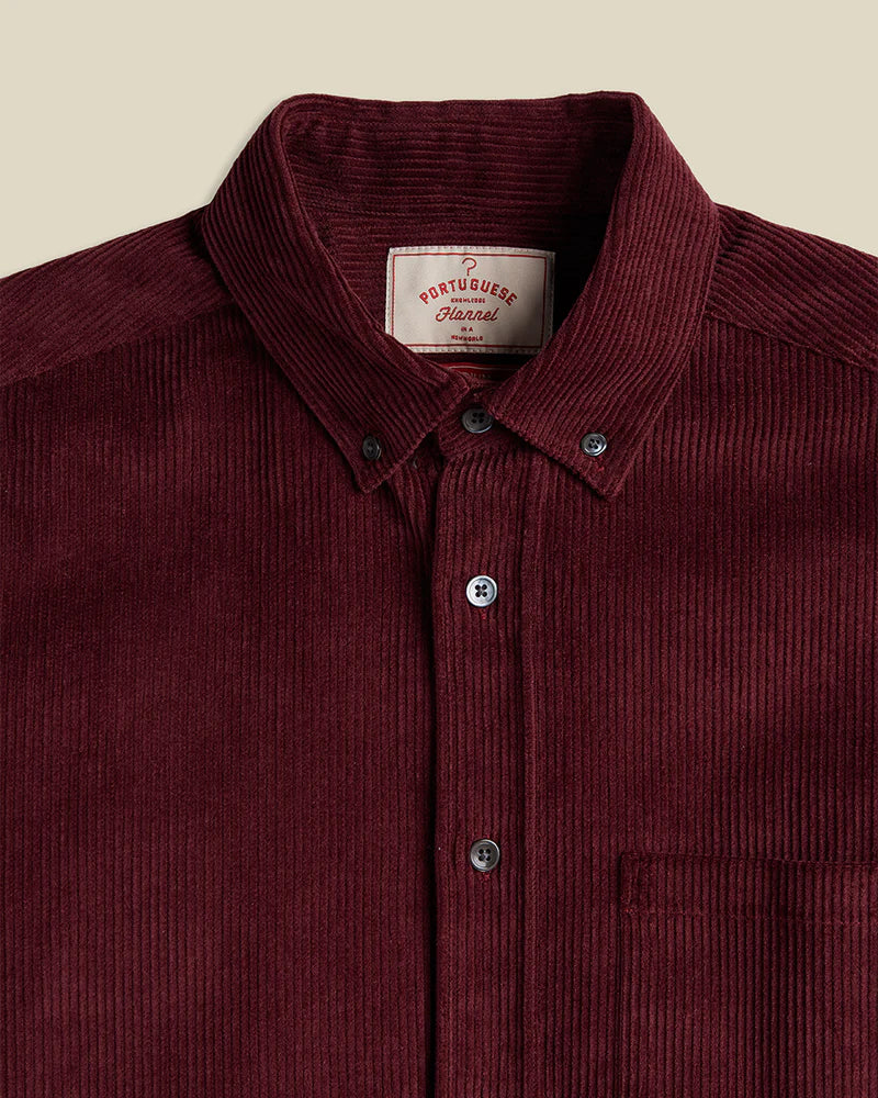 Portuguese Flannel LOBO 2.0 L/S SHIRT Bordeaux – Image 3