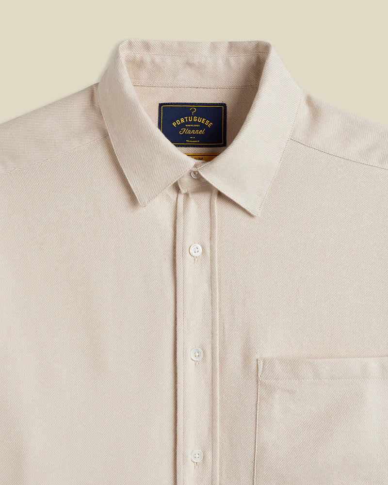 Portuguese Flannel TECA 2.0 L/S SHIRT Ecru – Image 3
