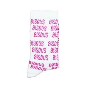 SOCKS BISOUS ALLOVER White Pink