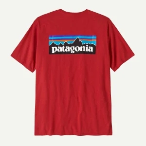 T Shirt Patagonia P6 LOGO RESPONSIBILI S/S TEE Amanita Red