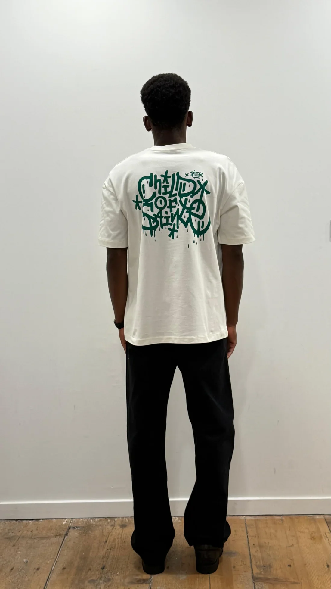 T Shirt Saint-Etienne Child Of Sainté X PITR PRT PREM Ivoire/Vert – Image 4