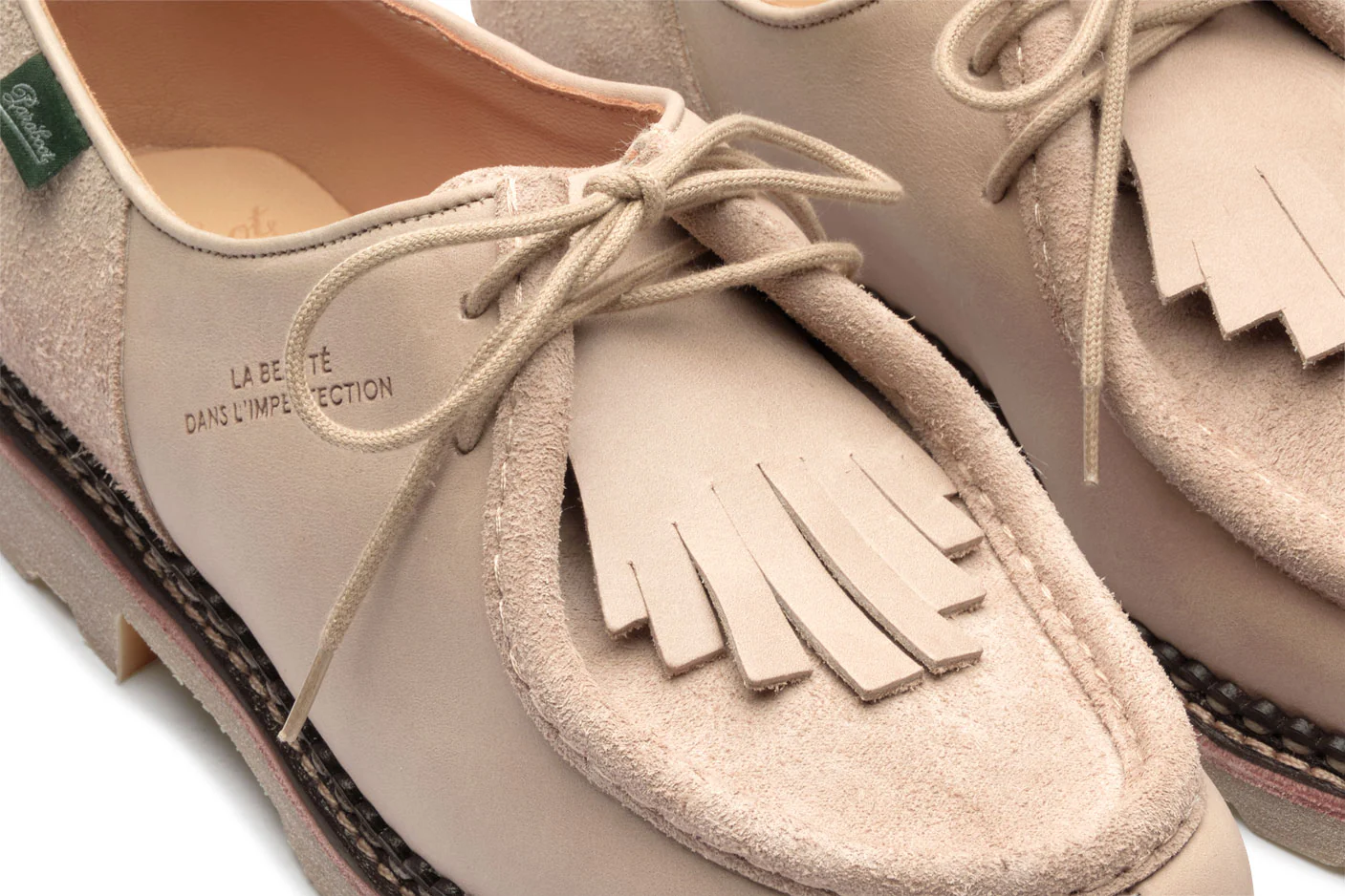 Universal Works x Paraboot - UW Michael Marche Miel Lis Vel Sand – Image 7