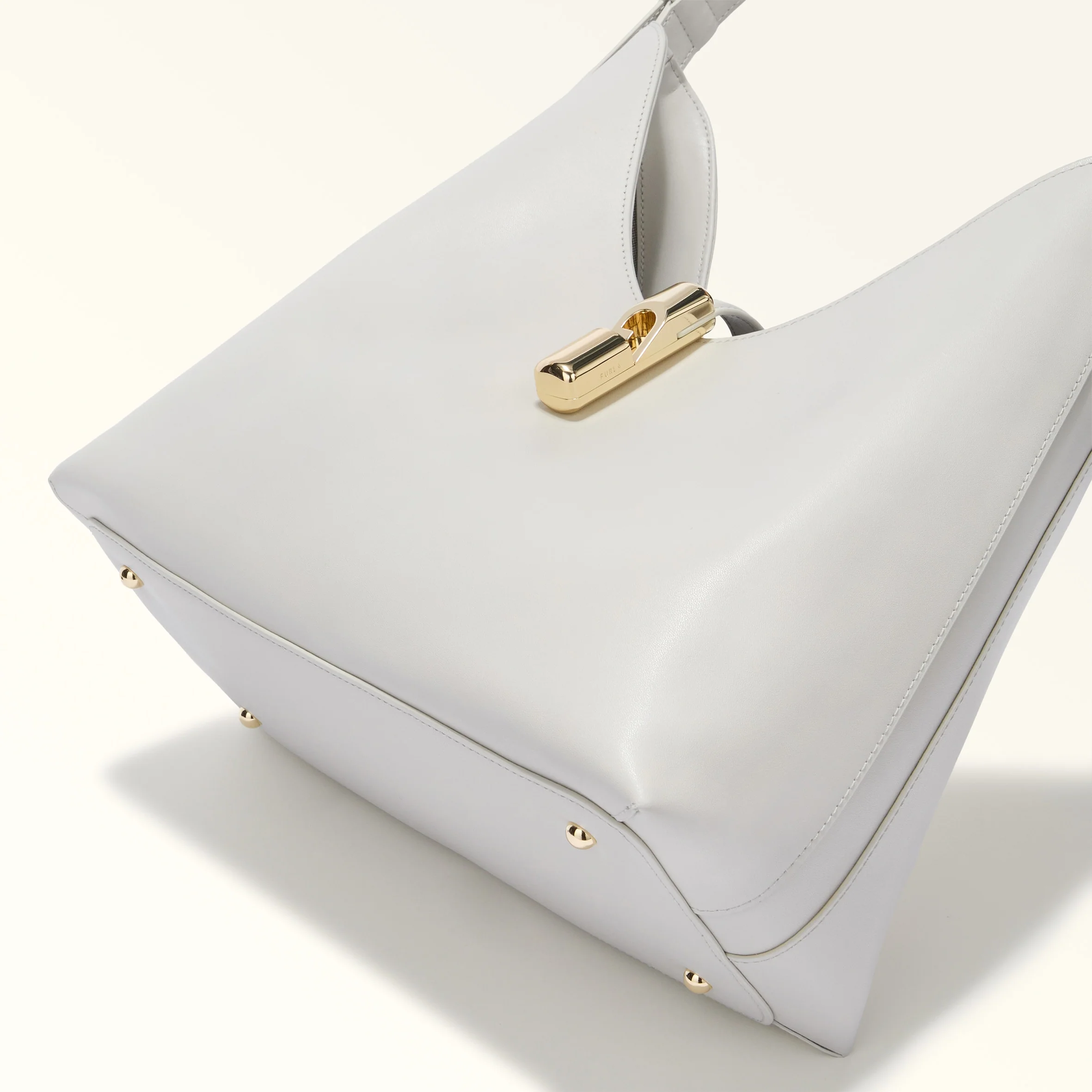 Furla Sac Bandoulière M Goccia Cuir Blanc – Image 4