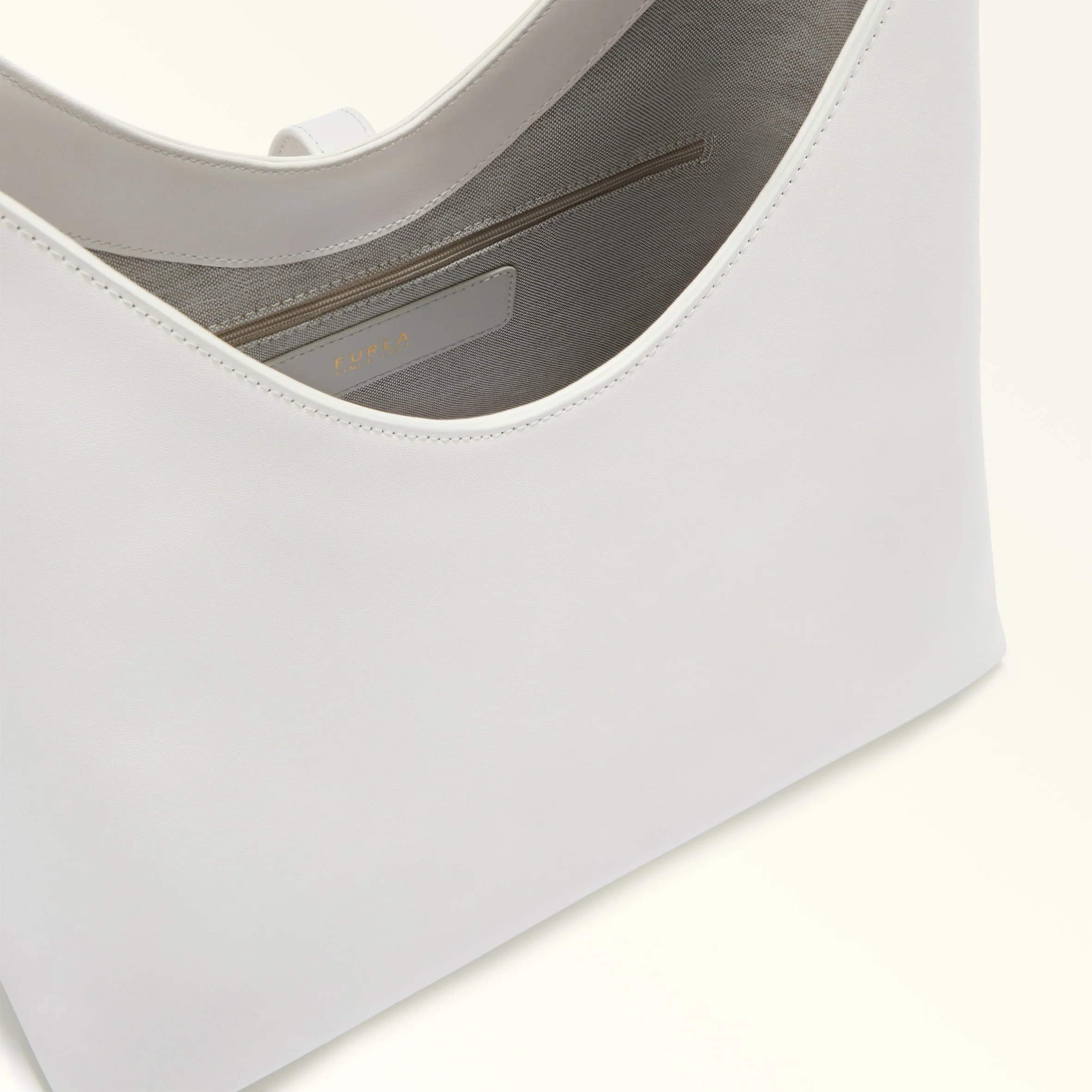 Furla Sac Bandoulière M Goccia Cuir Blanc – Image 5