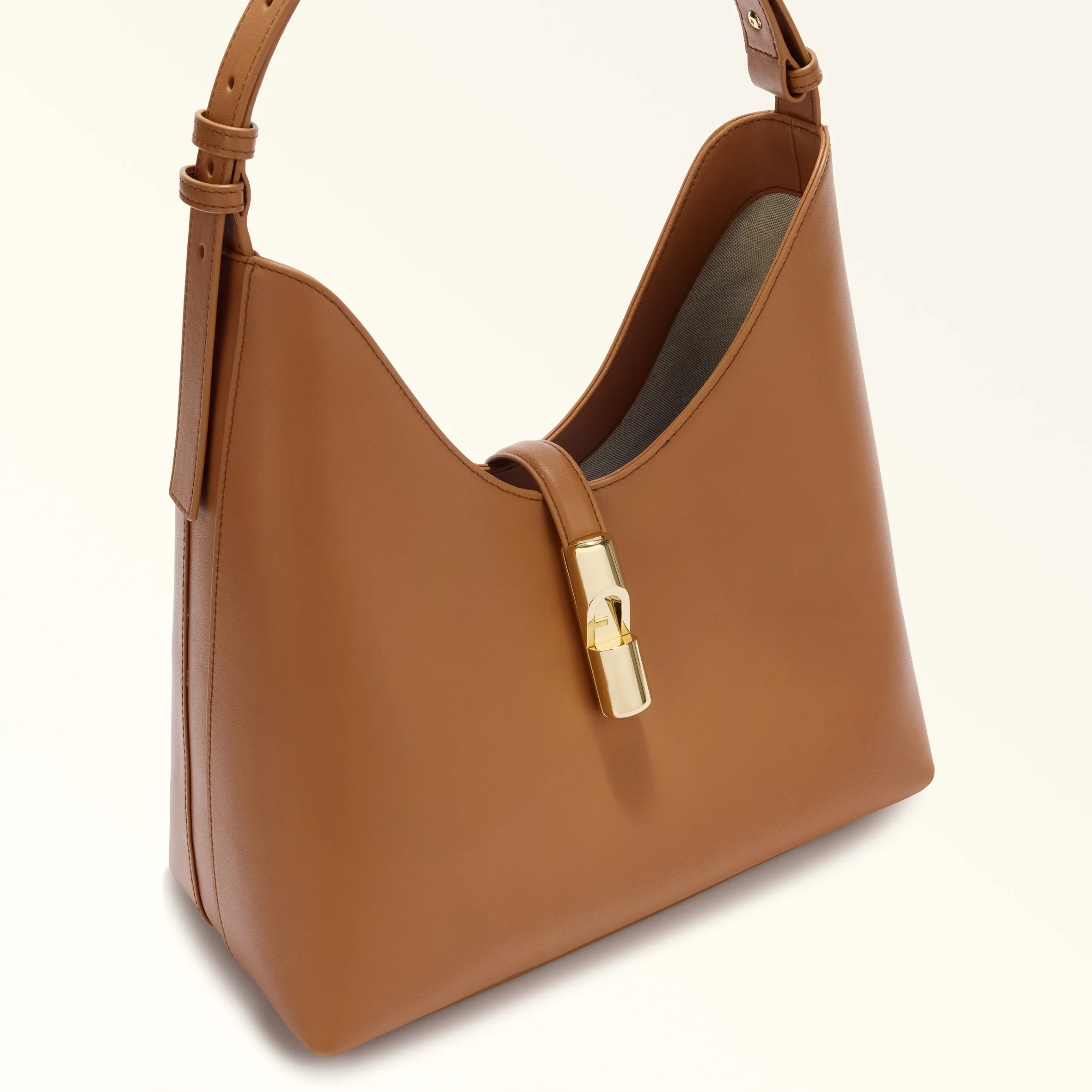 Furla Sac Bandoulière M Goccia Cuir Marron – Image 5