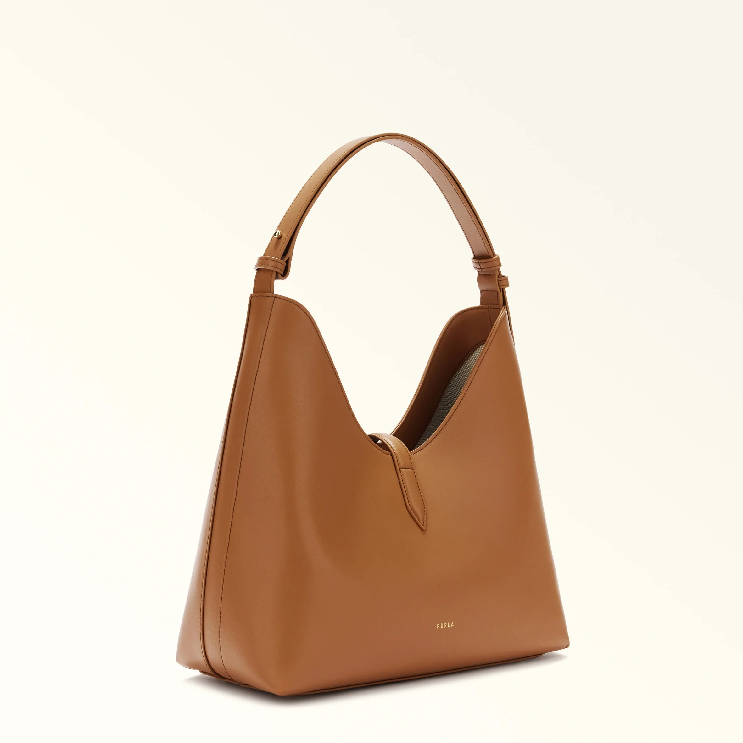 Furla Sac Bandoulière M Goccia Cuir Marron – Image 3