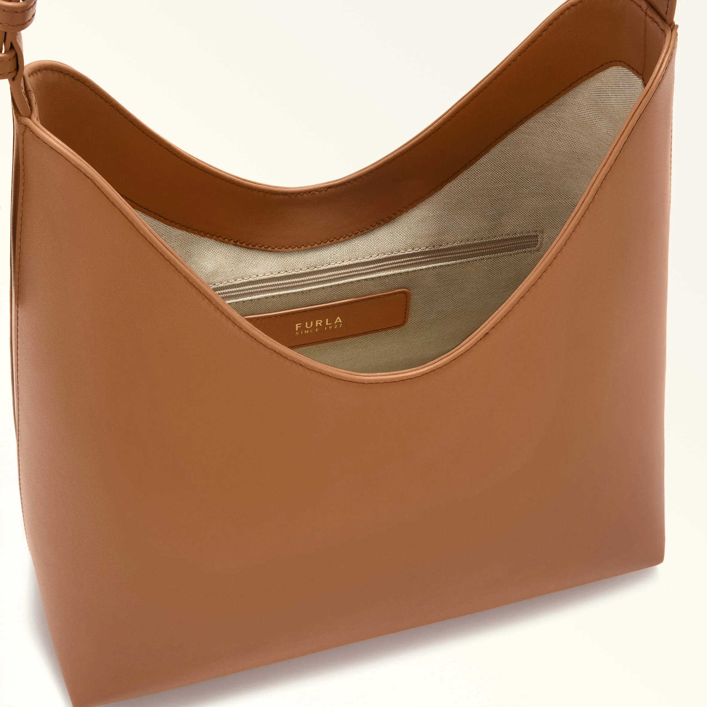 Furla Sac Bandoulière M Goccia Cuir Marron – Image 4