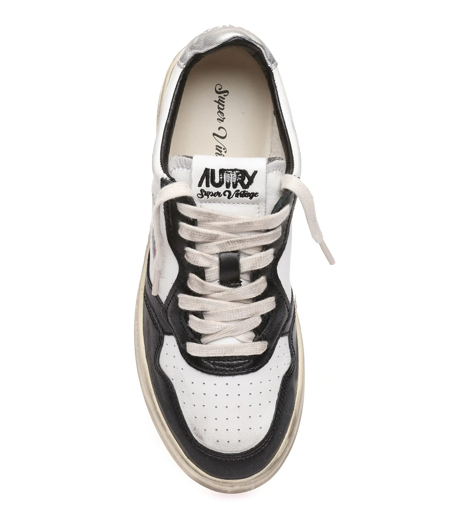 Autry SUPER VINTAGE LOW Blanc Noir et Argent – Image 3