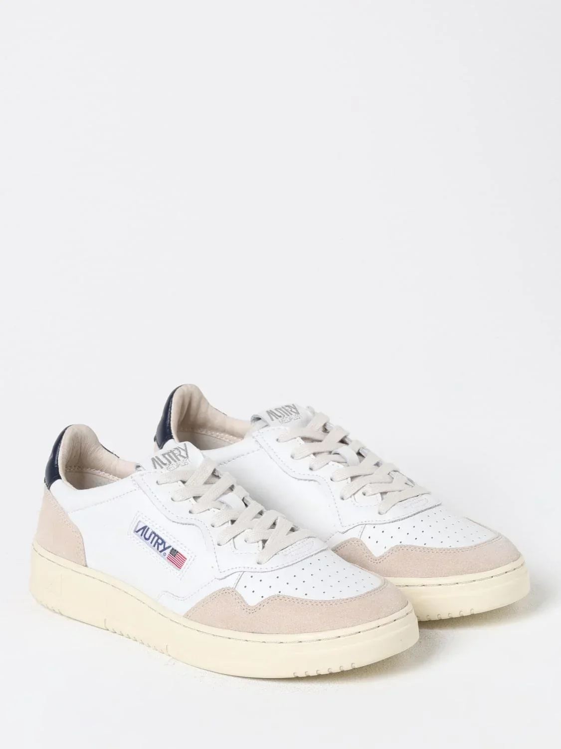 Autry MEDALIST LOW Cuir et Suede Blanc et Bleu – Image 3