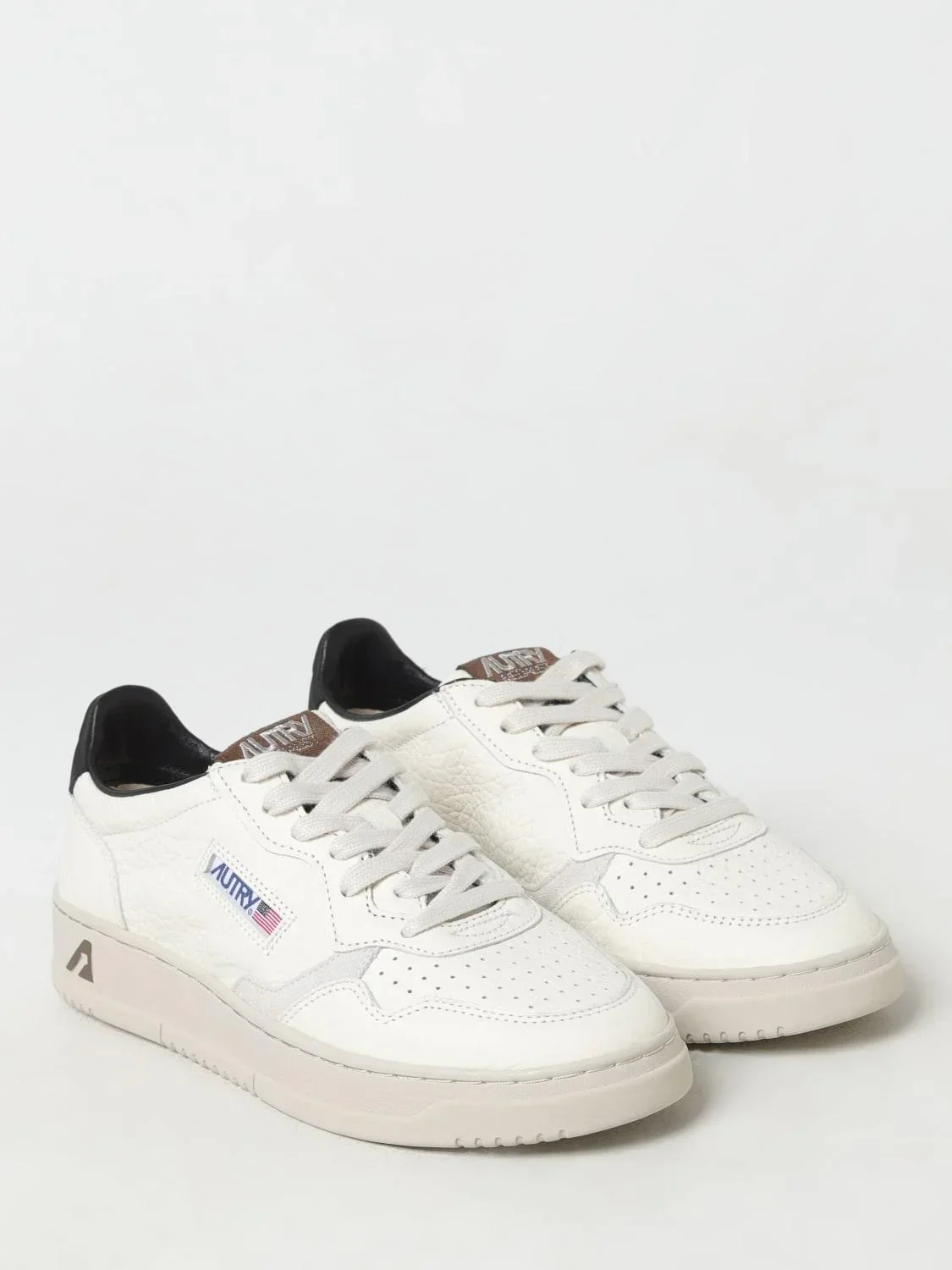 Autry MEDALIST LOW Cuir Grain Noir et Marron – Image 3