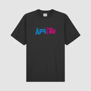 DUO PRINT LOGO S/S TEE Black