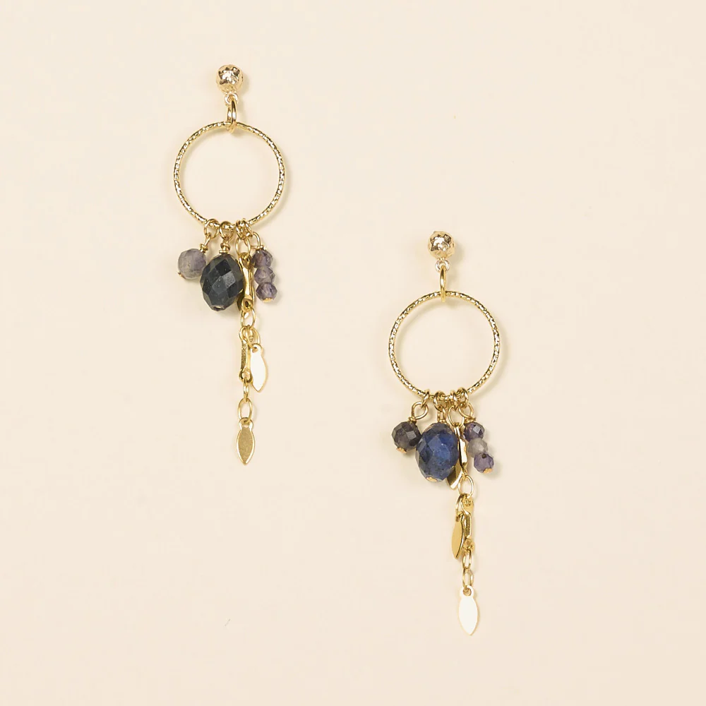 Boucles d'oreilles Baia bleu