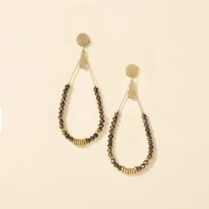 Boucles d'oreilles Bory marron
