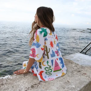 Chemise avec imprimés couleurs