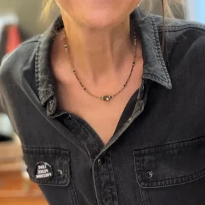 Collier Hamsa œil de tigre