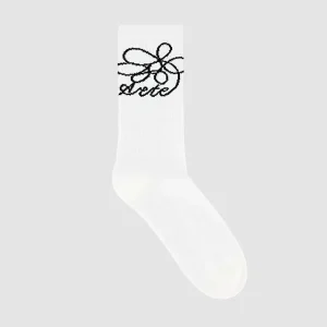 ARTE ANTWERP FLOWER LOGO SOCKS WHITE