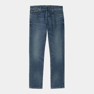 Jean Carhartt Wip KLONDIKE PANT Blue Mid Used Wash