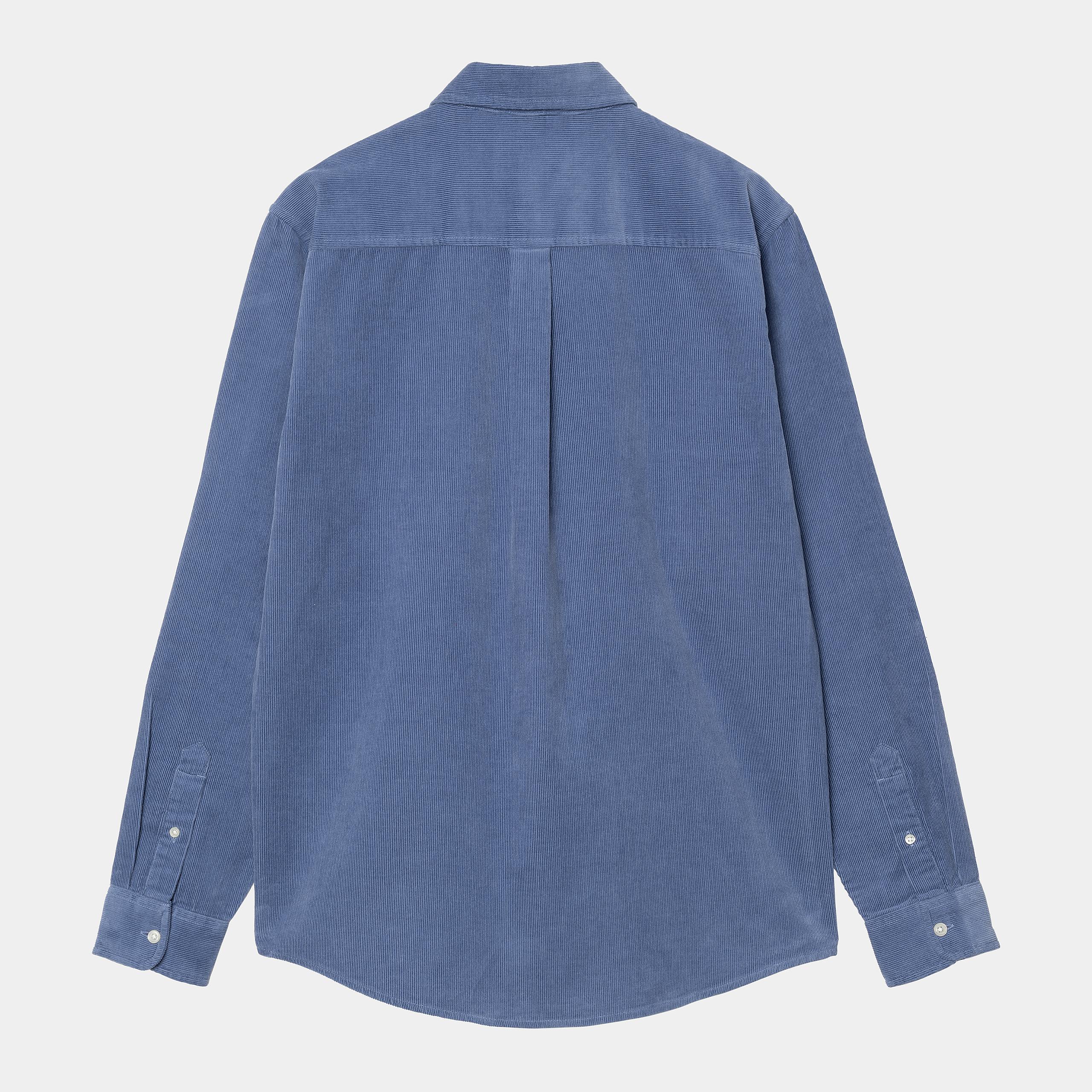 Chemise Carhartt Wip MADISON FINE CORD L/S SHIRT Blue Iris Wax – Image 3