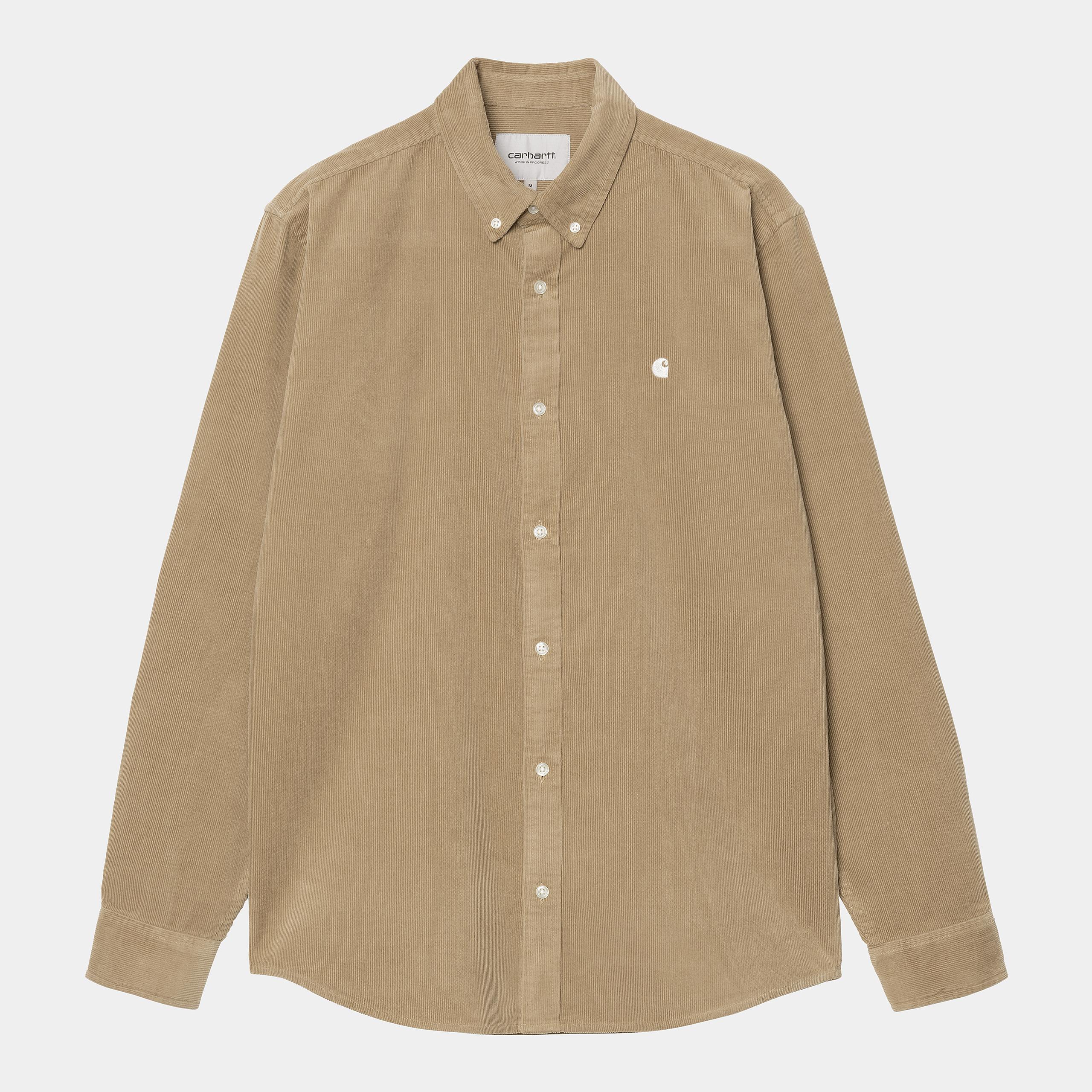 Chemise Carhartt Wip MADISON FINE CORD L/S SHIRT Leather Wax – Image 2