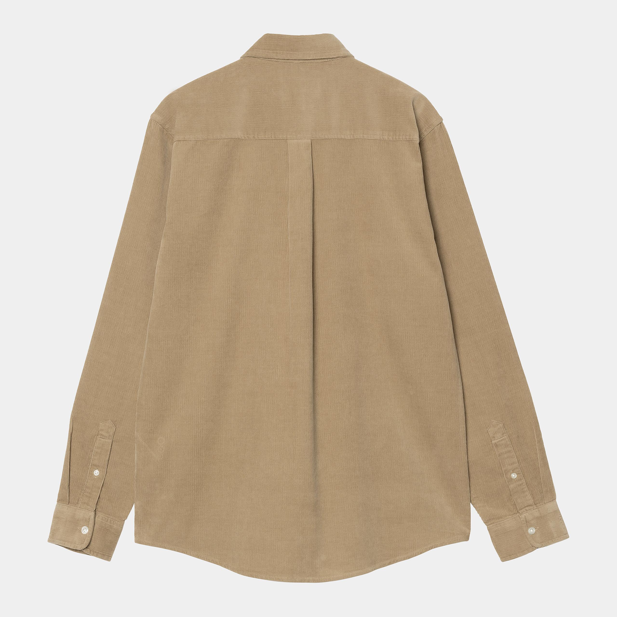 Chemise Carhartt Wip MADISON FINE CORD L/S SHIRT Leather Wax – Image 3