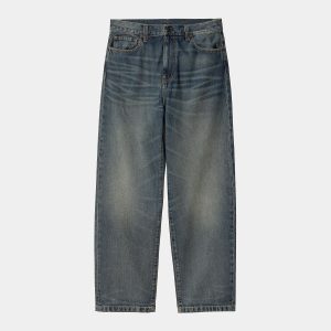 Jean Carhartt Wip LANDON PANT Blue Worn Used Wash