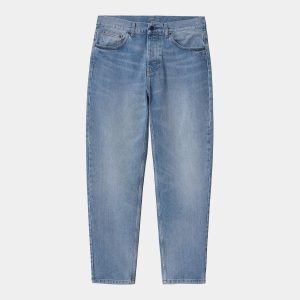 Jean Carhartt Wip NEWEL PANT Blue Light Used Wash