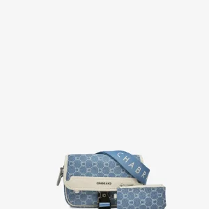 Mini-Sacoche Chabrand Toile Enduite Cuir 85056718 - Bleu