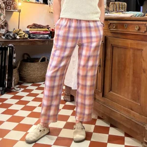 Pantalon Baobab ginger check