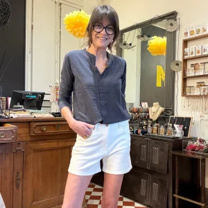 Short Sorbonne sunset drill écru