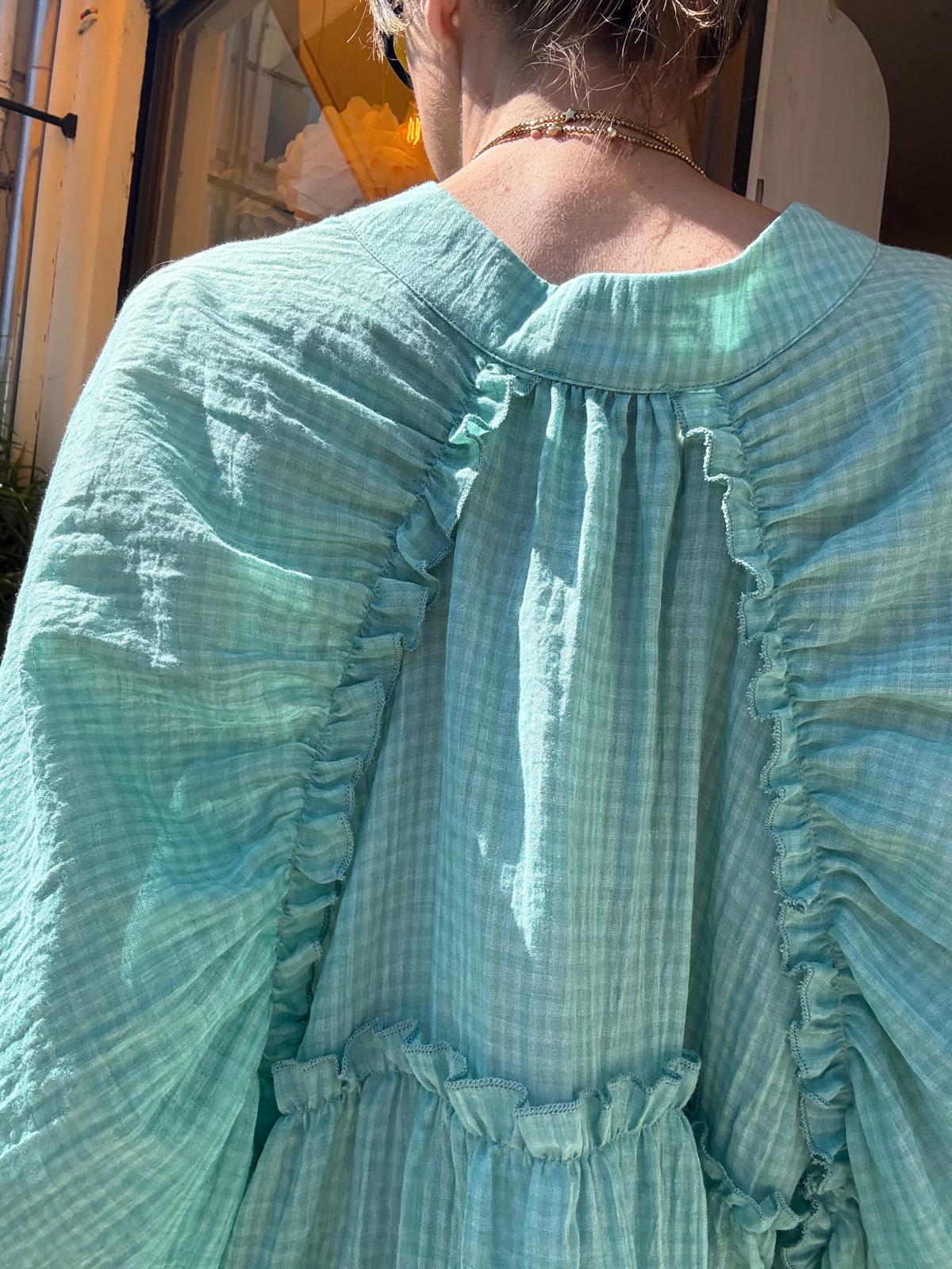 Chemise oversize Madrague vert d'eau – Image 5