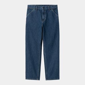 Jean Carhartt Wip SINGLE KNEE PANT Blue Stone Washed