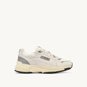 AUTRY BASKETS HYPERWAY EN MESH ET DAIM BLANC ET ARGENT